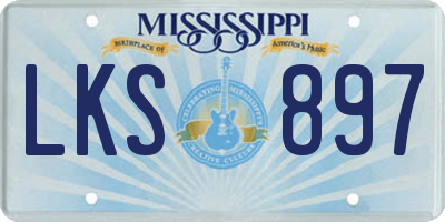MS license plate LKS897