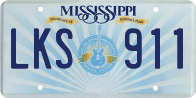 MS license plate LKS911