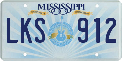 MS license plate LKS912