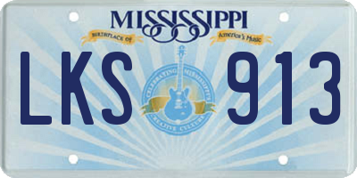 MS license plate LKS913