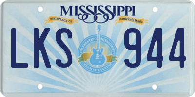 MS license plate LKS944