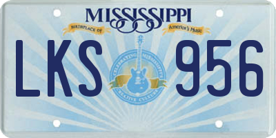 MS license plate LKS956