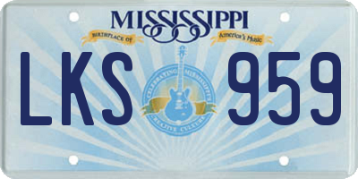 MS license plate LKS959