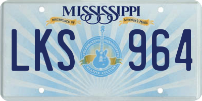MS license plate LKS964