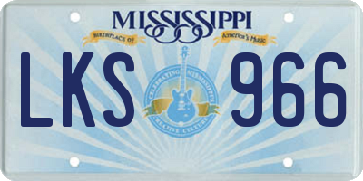 MS license plate LKS966