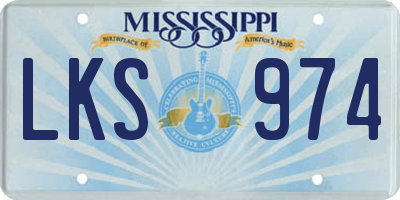 MS license plate LKS974