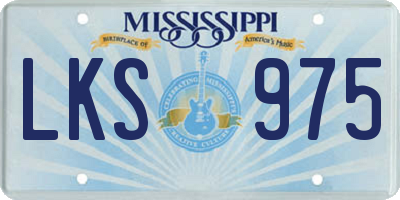 MS license plate LKS975