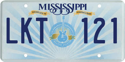 MS license plate LKT121