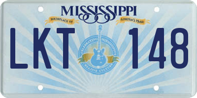 MS license plate LKT148