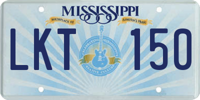 MS license plate LKT150