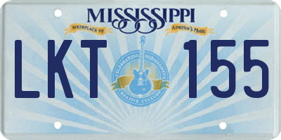 MS license plate LKT155