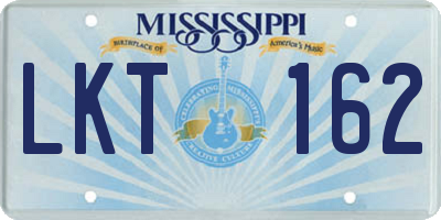 MS license plate LKT162