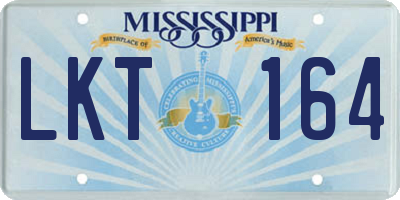 MS license plate LKT164