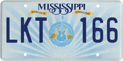 MS license plate LKT166