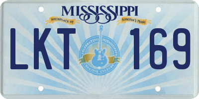 MS license plate LKT169