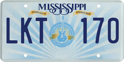 MS license plate LKT170