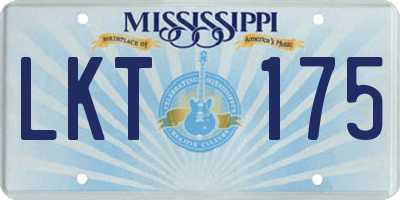 MS license plate LKT175