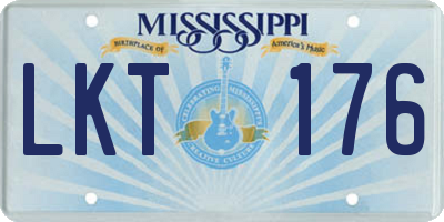 MS license plate LKT176