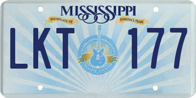 MS license plate LKT177