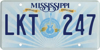 MS license plate LKT247