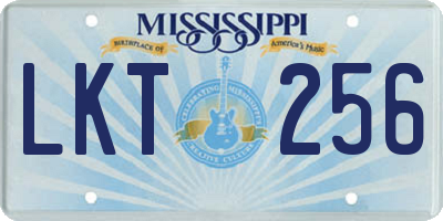 MS license plate LKT256