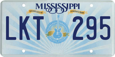MS license plate LKT295