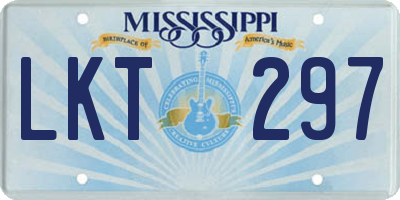 MS license plate LKT297