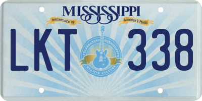 MS license plate LKT338