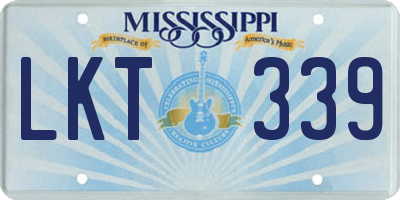 MS license plate LKT339