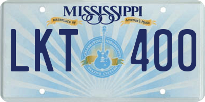 MS license plate LKT400
