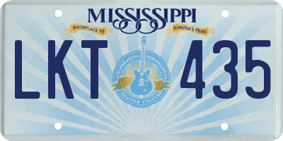 MS license plate LKT435