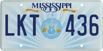 MS license plate LKT436