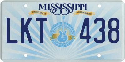 MS license plate LKT438