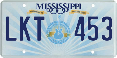 MS license plate LKT453