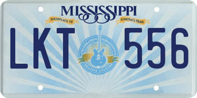 MS license plate LKT556