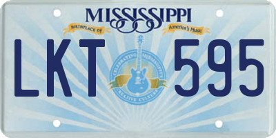 MS license plate LKT595