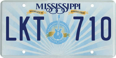 MS license plate LKT710