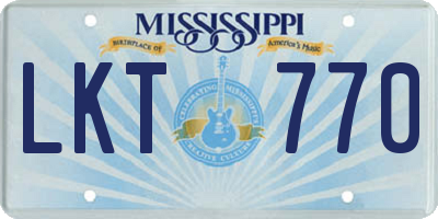 MS license plate LKT770