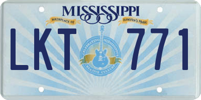 MS license plate LKT771