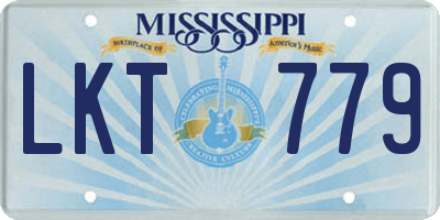 MS license plate LKT779