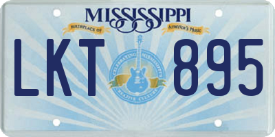 MS license plate LKT895