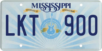 MS license plate LKT900