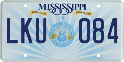 MS license plate LKU084