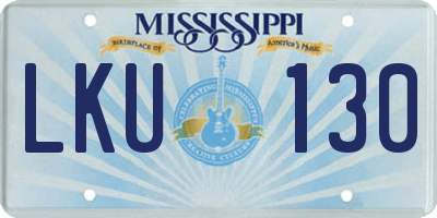MS license plate LKU130