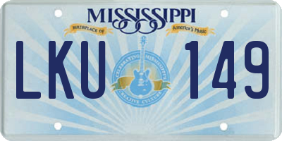 MS license plate LKU149