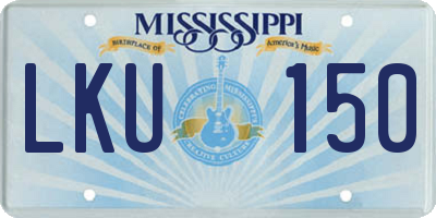 MS license plate LKU150