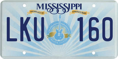 MS license plate LKU160
