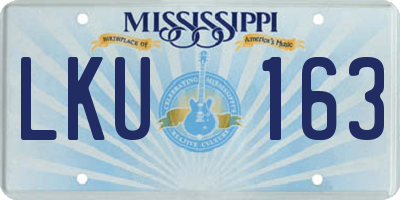 MS license plate LKU163