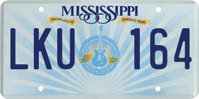 MS license plate LKU164