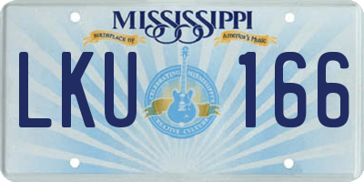 MS license plate LKU166